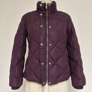 Eddie Bauer Women's Goose Down Puffer Jacket In Burgundy Size M
